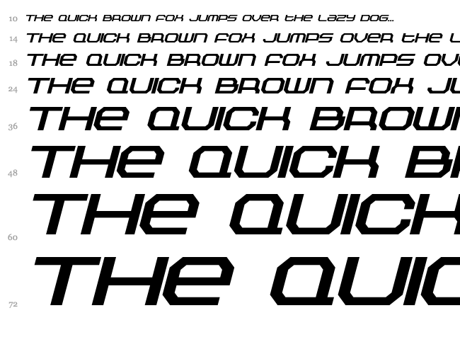 Outland font waterfall